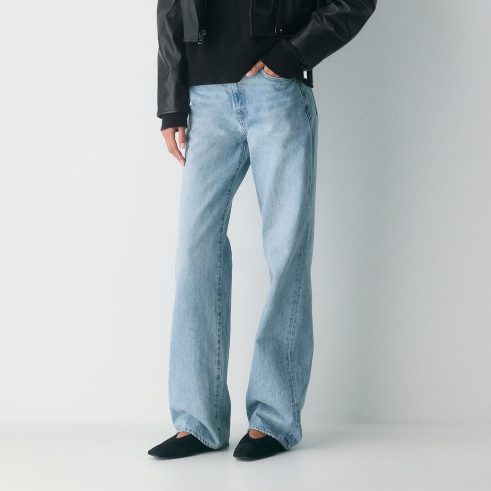 Denim Forum Farrah hi-rise wide leg jeans, size 23